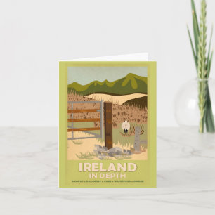 Notecard-Vintage Travel-Irland Karte