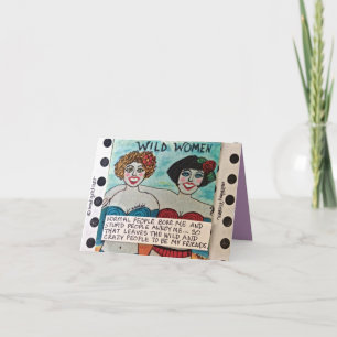 NOTECARD-WILD FRAUEN-KARTE KARTE