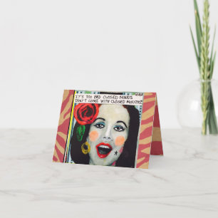 NOTECARD-ZU SCHLECHTE GESCHLOSSENE MINENTE KARTE