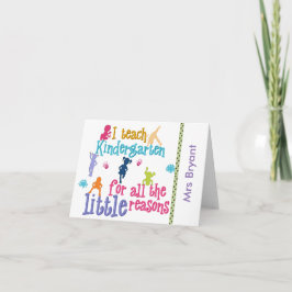 Notecards des Kindergartenlehrers Dankeskarte