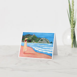 Notecards für Mädchen am Strand Karte