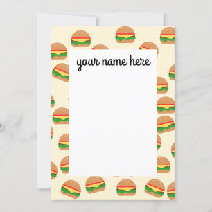 Notecards für Personalisierte Burger Einladung