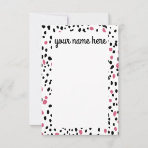 Notecards für personalisierte Dalmatiner Dankeskarte