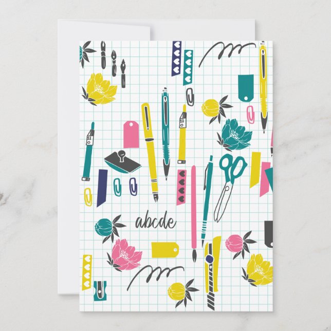 Notecards für Personalisierte Lehrkräfte Einladung (Vorderseite)