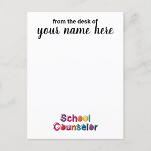 Notecards für personalisierte Schulberater Postkarte