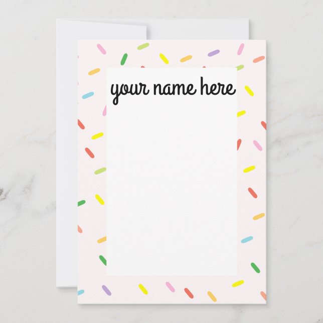 Notecards für personalisierte Sprinklen Dankeskarte (Vorderseite)