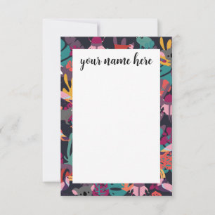 Notecards für personalisierte Tiere Dankeskarte