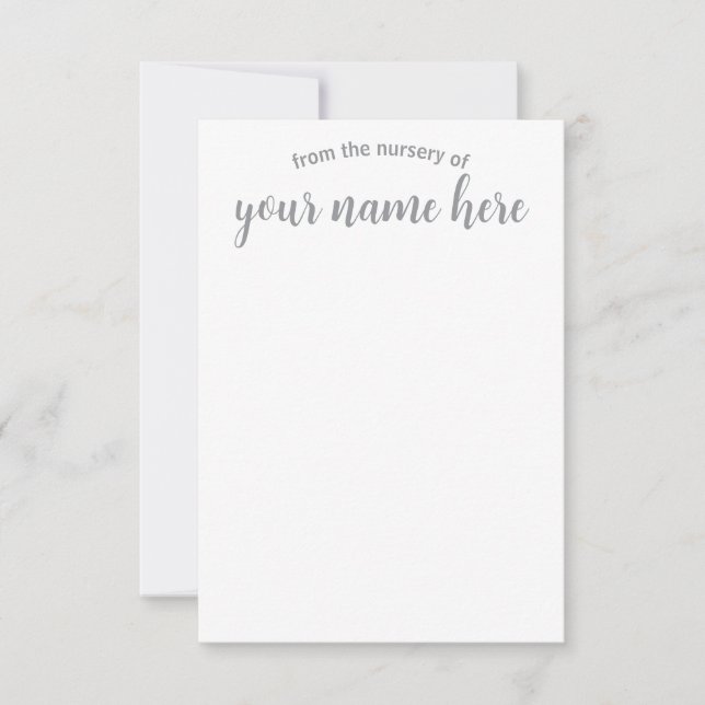 Notecards für personalisiertes Kinderzimmer Dankeskarte (Vorderseite)