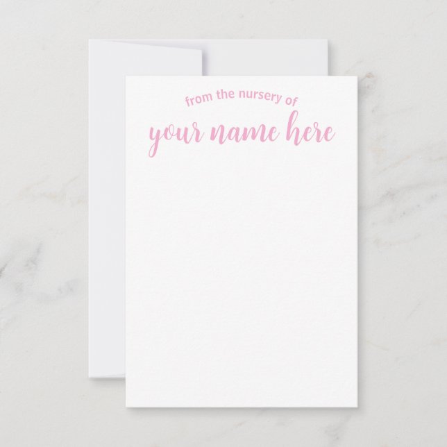 Notecards für personalisiertes Kinderzimmer Dankeskarte (Vorderseite)