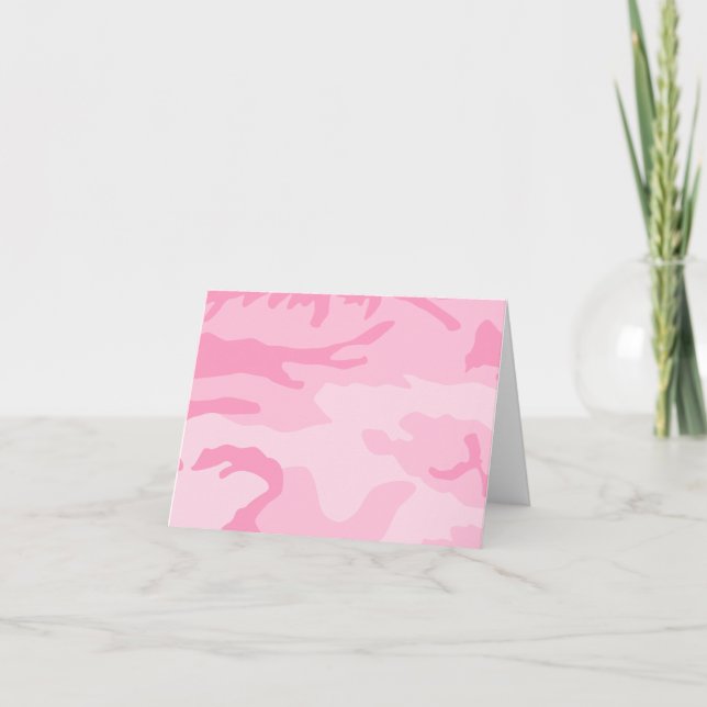 Notecards für rosa Camouflage Karte (Vorderseite)
