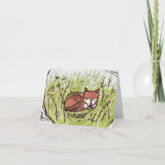 Notecards für schlafende Fox Karte