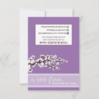 Notecards für Stylist-Kirschblüten der TAG (lila)