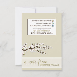 Notecards für Stylist-Kirschblüten der TAG (Perle)