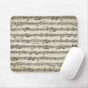Noten auf altem Papier Mousepad