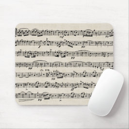 Noten auf Burlap Mousepad