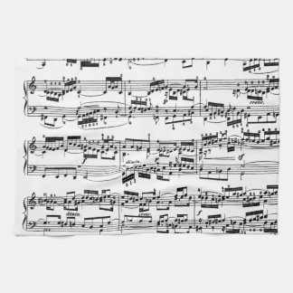 Noten durch Bach Küchentuch