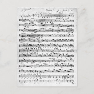 Noten für das Overture to 'Egmont' Postkarte