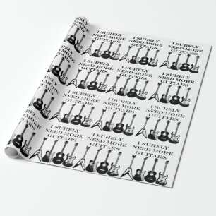 Noten für E-Gitarre und Akustikgitarre Geschenkpapier