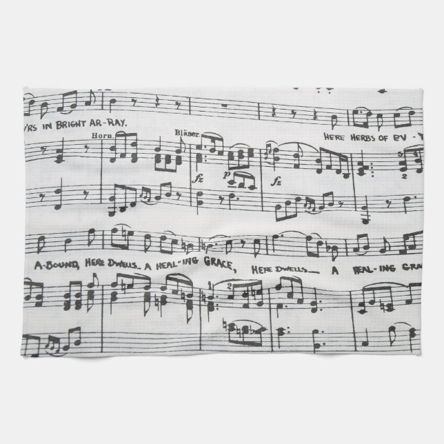 Noten Handtuch (Horizontal)