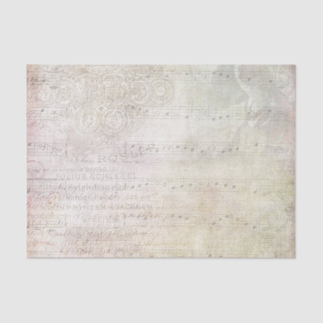 Noten im Vintagen Stil Seidenpapier (Vorderseite)