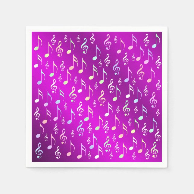 Noten, Musik, Metall, Noten, Band, Clemente, Serviette (Vorderseite)