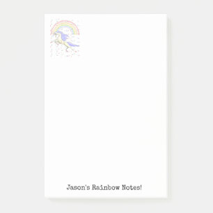 Noten Regenbogen Einhorn Bunt  Post-it Klebezettel