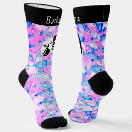 Noten- und Comedyfilm-Monogramm Socken