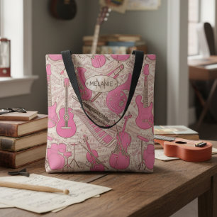 Noten und Instrumente Pink/Elfenbein ID481