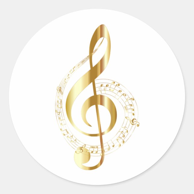 Notenaufkleber Runder Aufkleber (Vorderseite)