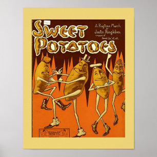 Notenblatt cvr Sweet Potatoes Ragtime March 1906 Poster