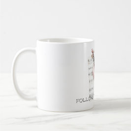 Notenblatt für rosa Geige Kaffeetasse