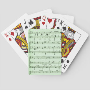 Notenblatt grün spielkarten