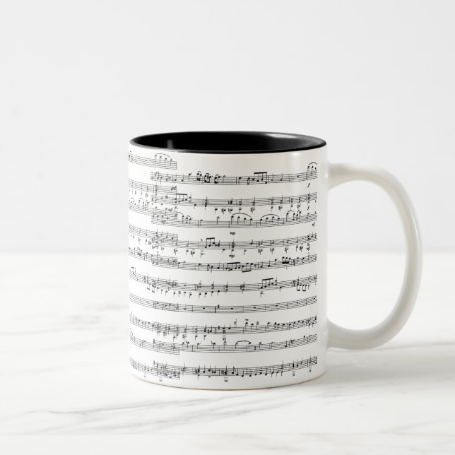Notenblatt Kaffeetasse (Rechts)