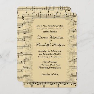 Notenhochzeit Einladung