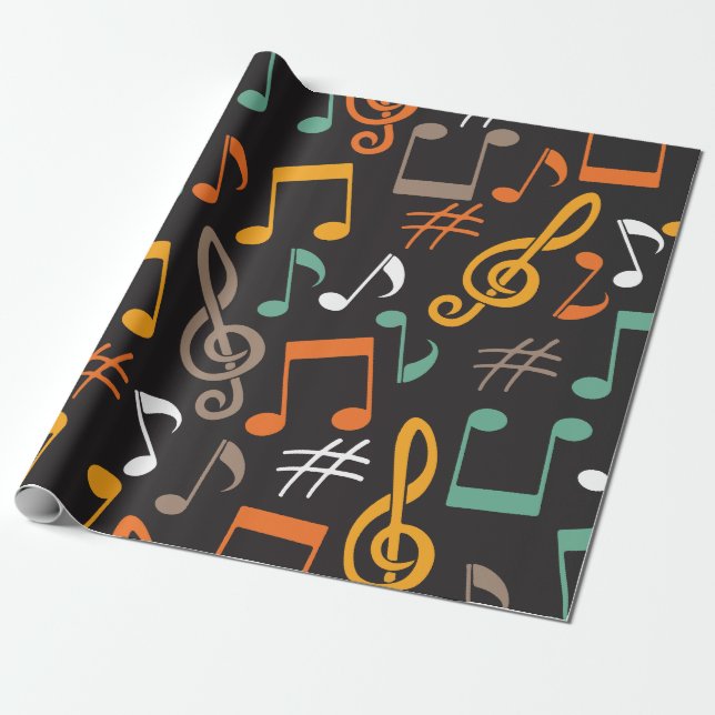 Notenmuster Geschenkpapier (Ungerollt)