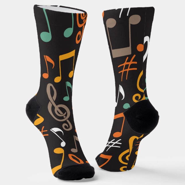 Notenmuster Socken (Gewinkelt)