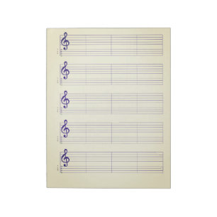 Notenpapier für Noten und Ukulele Tabulatur – druc Notizblock