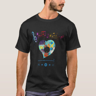 Notenschlüssel-Musiker Kunst- DJ- Gitarrist T-Shirt