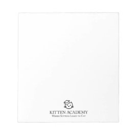 Notepad für das Logo der Kitten Academy Notizblock