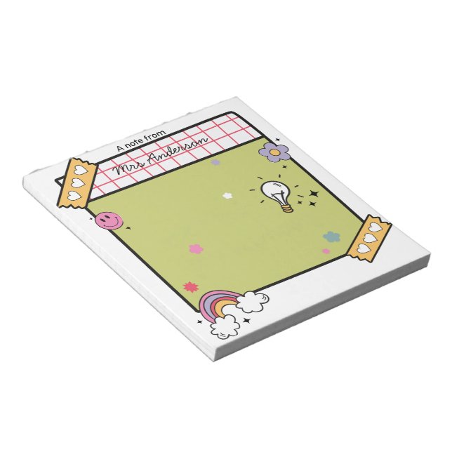 Notepad für den benutzerdefinierten Spaß Lehrer Notizblock (angewinkelt)