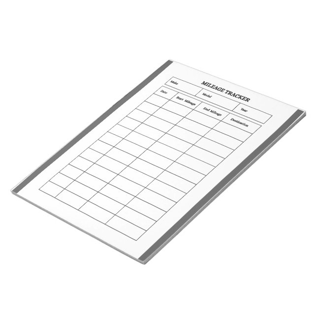 Notepad für Minimalistische Meilengutschriften Notizblock (angewinkelt)
