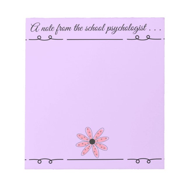 Notepad für Psychologen Notizblock (Vorderseite)