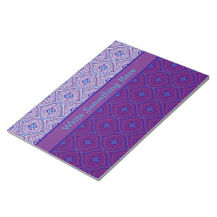 Notepad, Jotter to Personalize Lila Ogee Pattern Notizblock