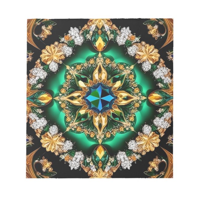 Notepad mit brasilianischen Farben Modernes Design Notizblock (Vorderseite)