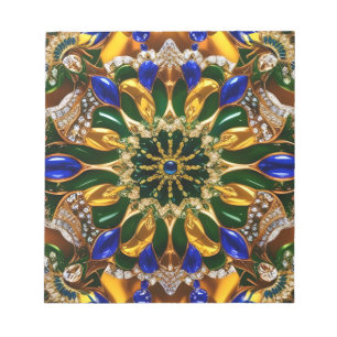 Notepad mit Brasilien Farben Modernes Design Notizblock