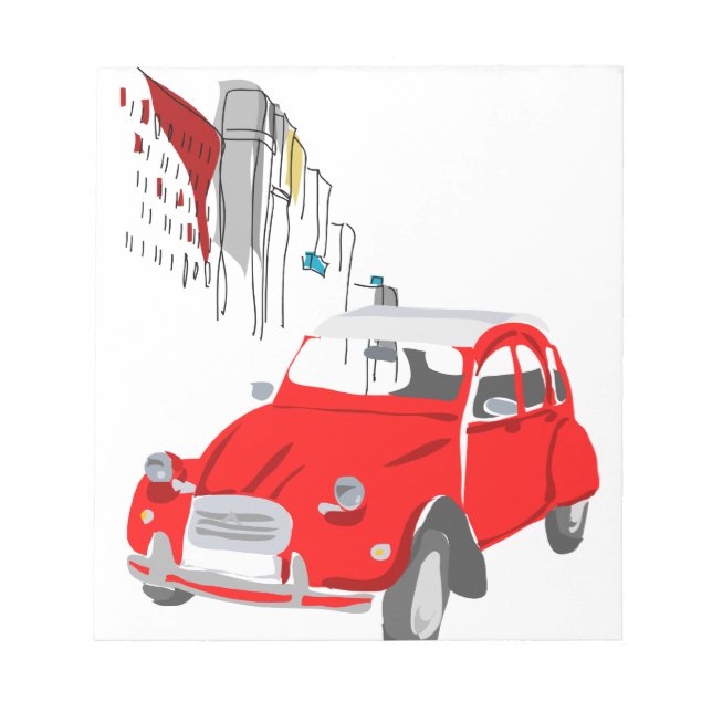 Notepad mit Citroen 2 CV-Abbildung Notizblock (Vorderseite)