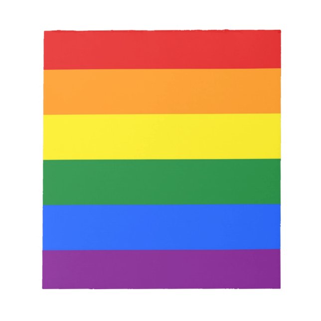 Notepad mit dem LGBT-Flag mit Rainbow-Zeichen Notizblock (Vorderseite)