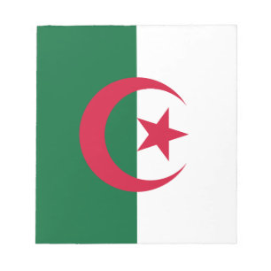 Notepad mit der Flagge Algeriens Notizblock