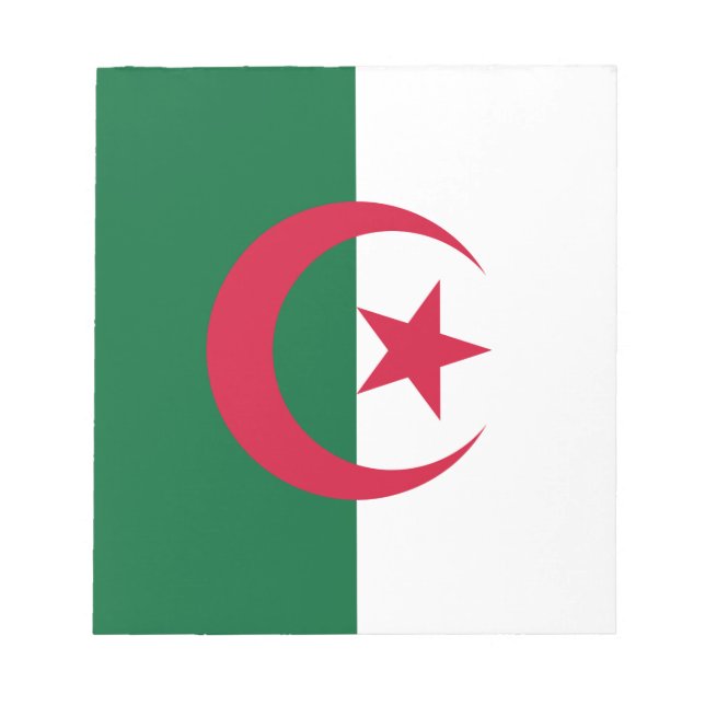 Notepad mit der Flagge Algeriens Notizblock (Vorderseite)