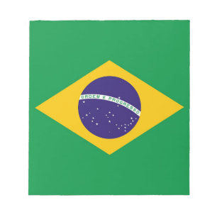 Notepad mit der Flagge Brasiliens Notizblock